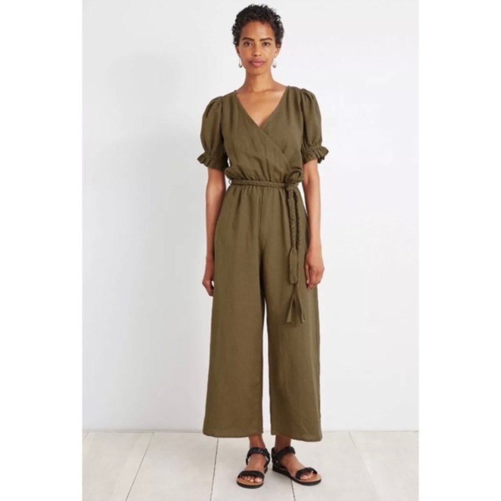 Apiece Apart Chabrol Puff Sleeve Wrap Jumpsuit (size 6)